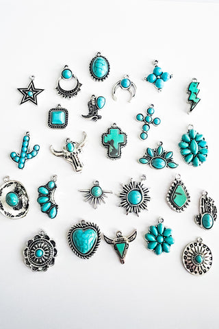 Western Turquoise Charms