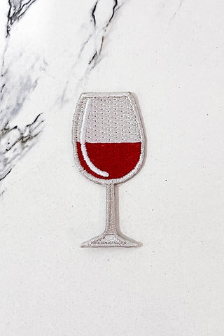 Red Wine Embroidered Patch