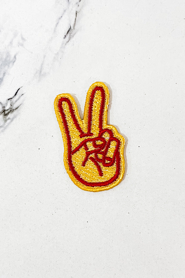 Peace Out Embroidered Patch