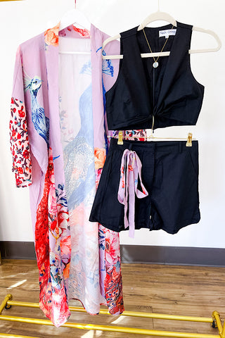 Paradise Floral Multi Print Kimono