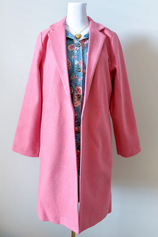 Juliette Pink Mid-Length Coat
