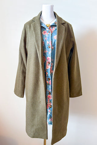 Juliette Olive Mid-Length Coat