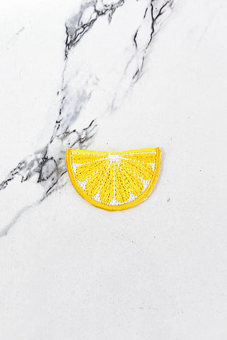 Lemon Slice Embroidered Patch