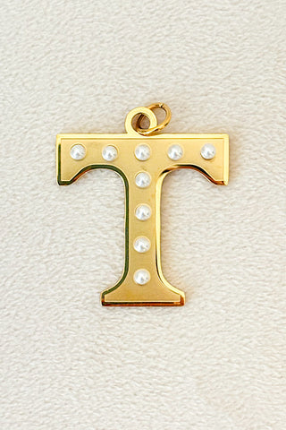 Gold Power-T with Pearls Charm