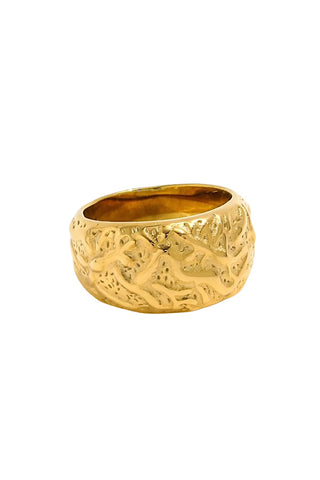 Natural Elements Chunky Gold Meteor Ring