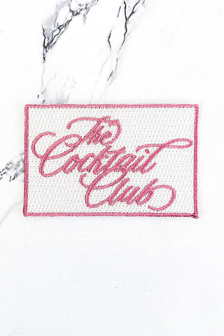 Pink Cocktail Club Embroidered Patch