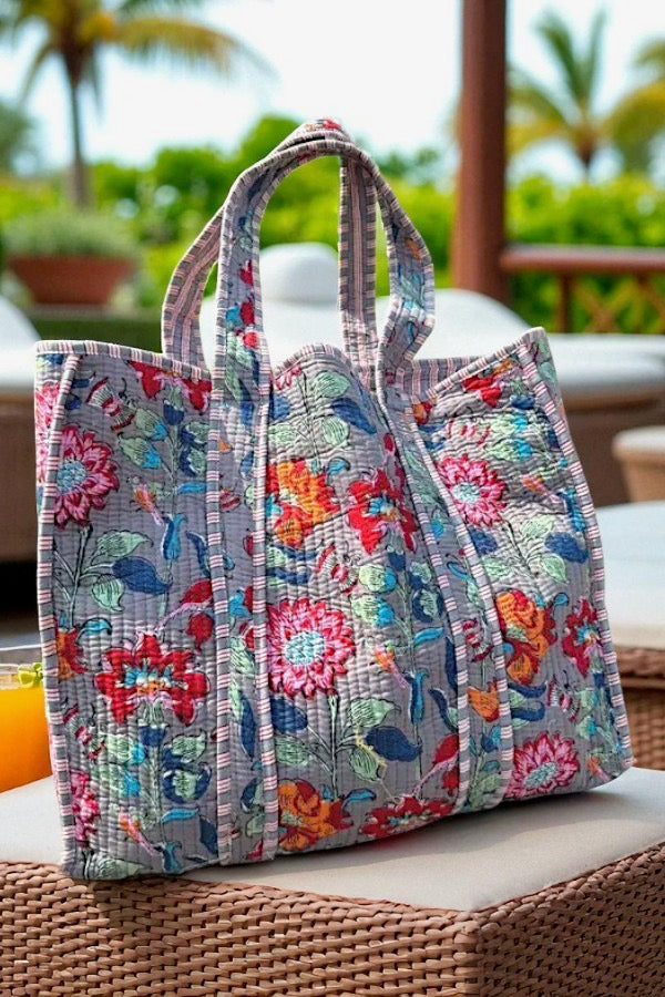 ETA 10/28 - Laurie Lavender Floral Tote Bag