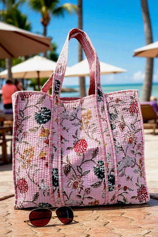 ETA 10/28 - Lochlan Pink Floral Tote Bag