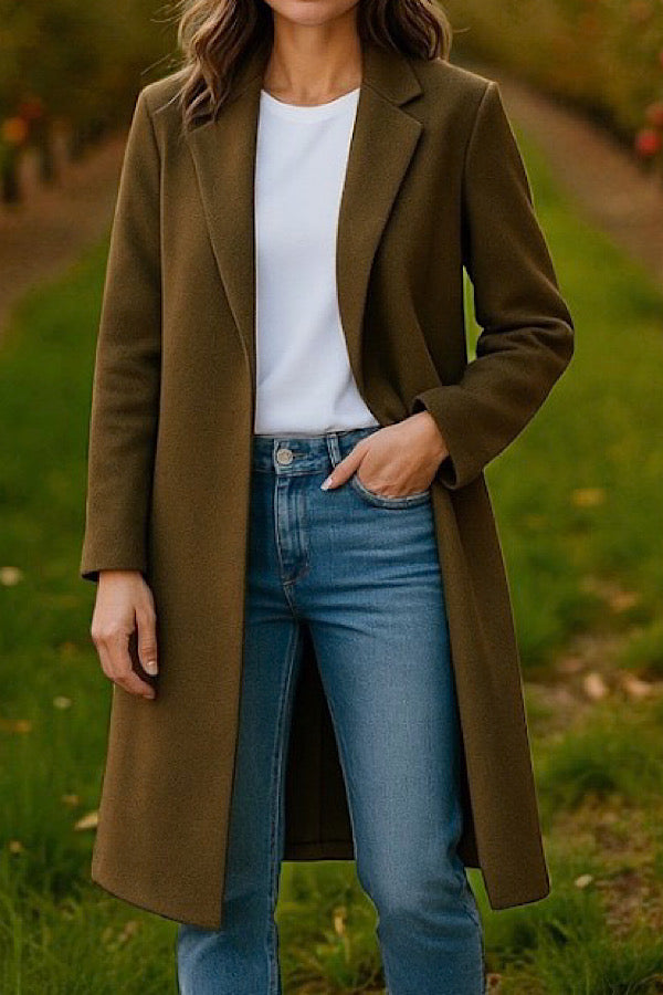Juliette Olive Mid-Length Coat