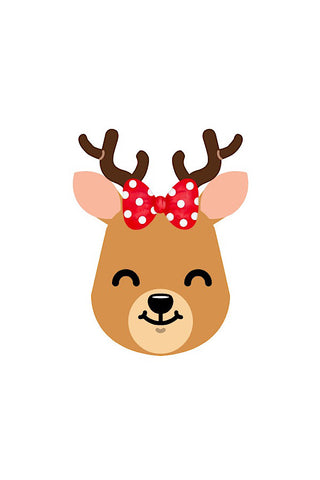 ETA 8/19 - Reindeer with Bow Embroidered Patch
