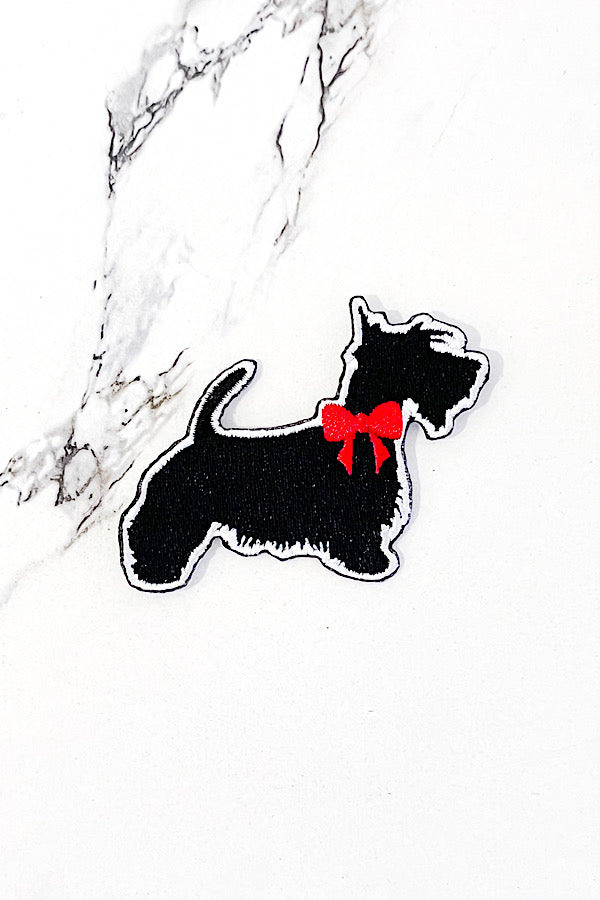 Scottie Dog Embroidered Patch