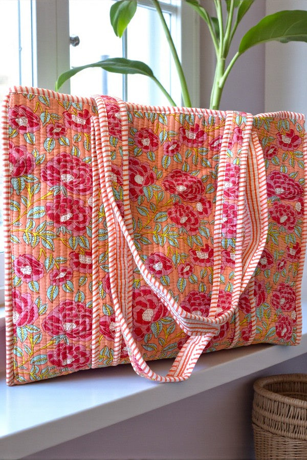 Golden Hour Floral Tote Bag