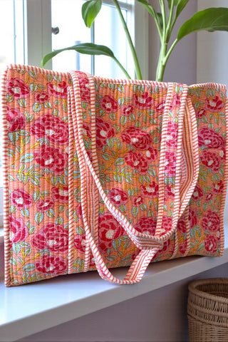 Golden Hour Floral Tote Bag