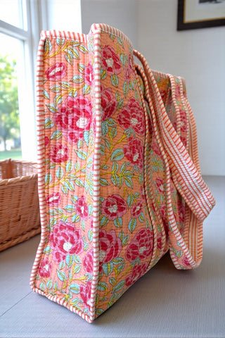 Golden Hour Floral Tote Bag