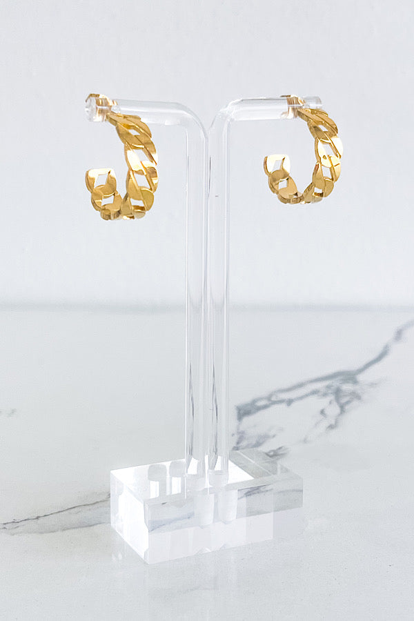 Natural Elements Gold Chain Earrings