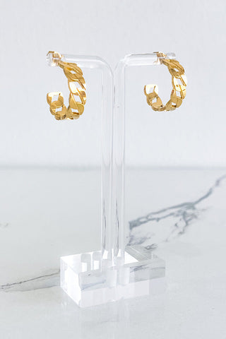 Natural Elements Gold Chain Earrings