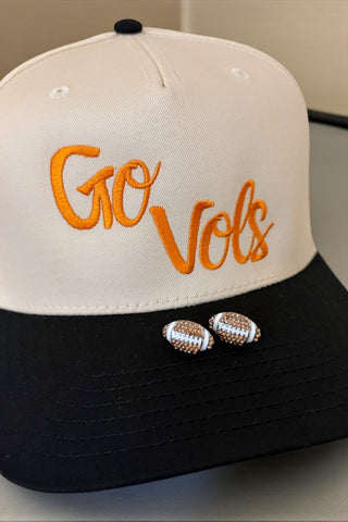 Football Rhinestone Stud Earrings