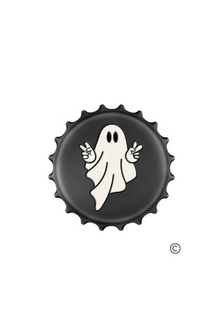 Peaceful Ghost Bottle Cap Pin