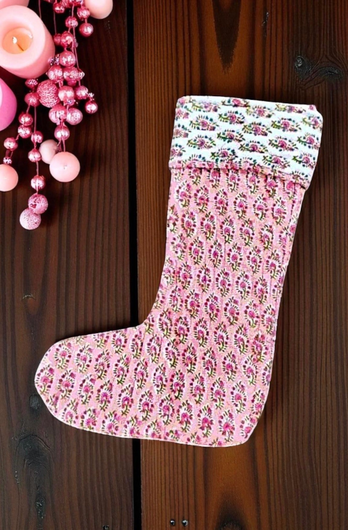 ETA 10/13 - Holly Pink Floral Stocking