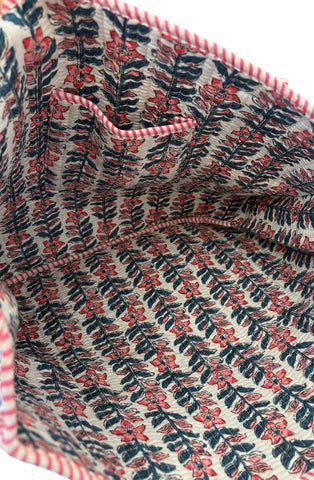 ETA 7/30-8/13 Millie Blue and Pink Floral Tote Bag