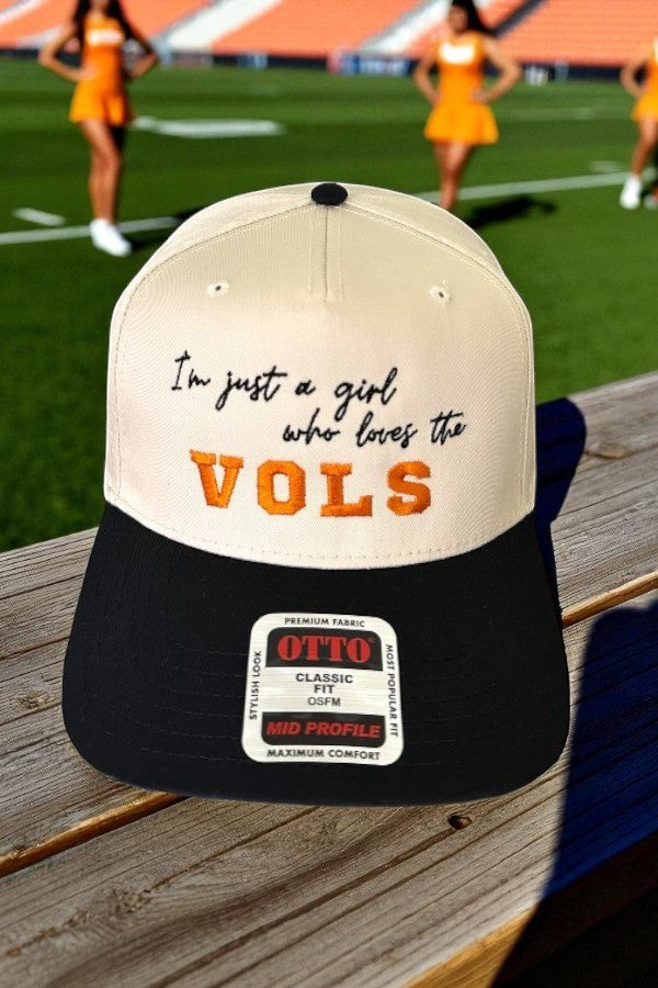 ETA 9/8 - Vols I’m Just a Girl Natural/Black Embroidered Hat
