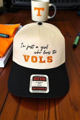 ETA 9/8 - Vols I’m Just a Girl Natural/Black Embroidered Hat