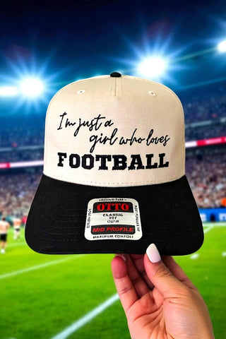 ETA 8/15 - Just a Girl Who Loves Football Embroidered Hat
