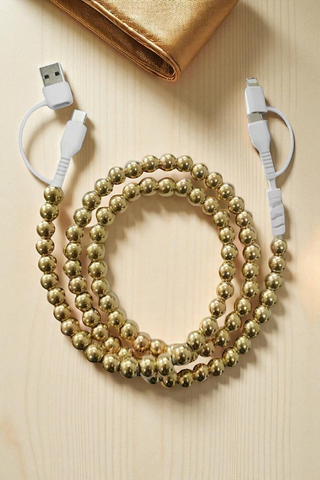 ETA 9/22 - Updated Gold Beaded Cord Phone Charger
