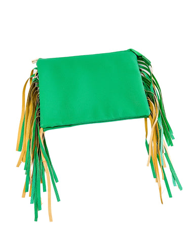 Sedona Green Fringe Crossbody Bag