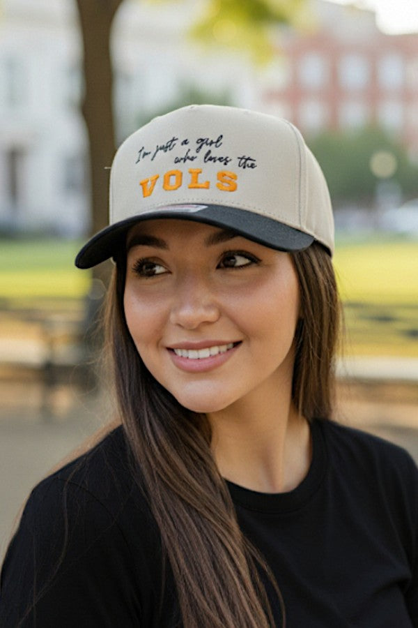 ETA 10/20 - Vols I’m Just a Girl Khaki/Black Embroidered Hat