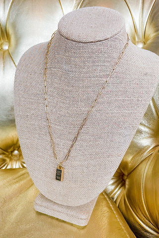 Natural Elements Gold Bar Chain Necklace