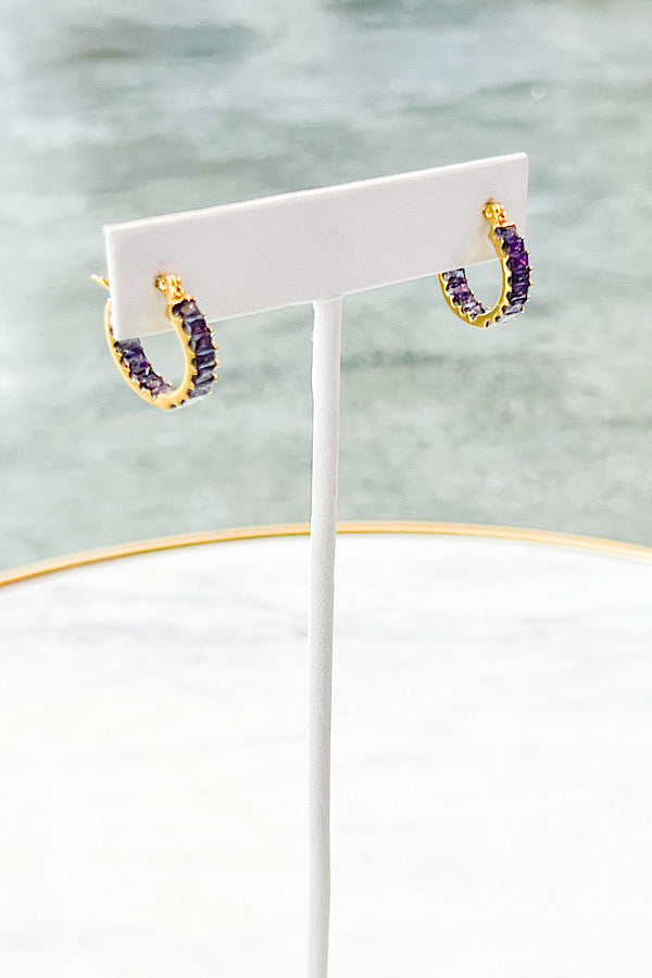 Natural Elements Lilac Pave Hoop