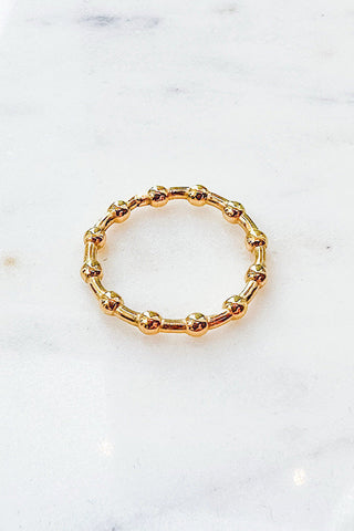 Natural Elements Beaded Gold Ring