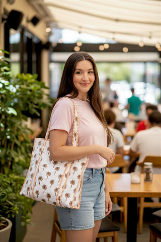 Palm Sunset Tote Bag