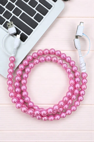 ETA 12/4 - Updated Pink Pearl Cord Phone Charger