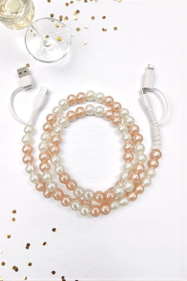 ETA 12/11 - Updated Champagne Pearl Cord Phone Charger