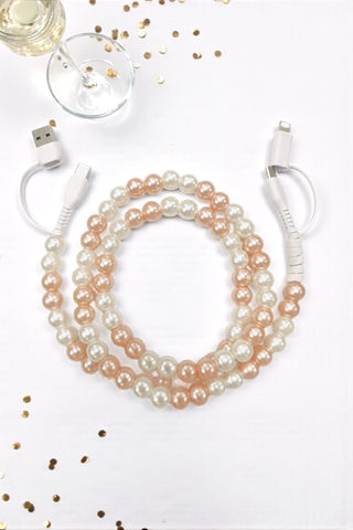 ETA 12/11 - Updated Champagne Pearl Cord Phone Charger