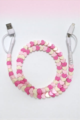 ETA 11/25 - Updated Heart Beaded Cord Phone Charger