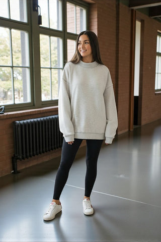 ETA 12/5 - Taylor Oversized Gray Reversible Sweatshirt