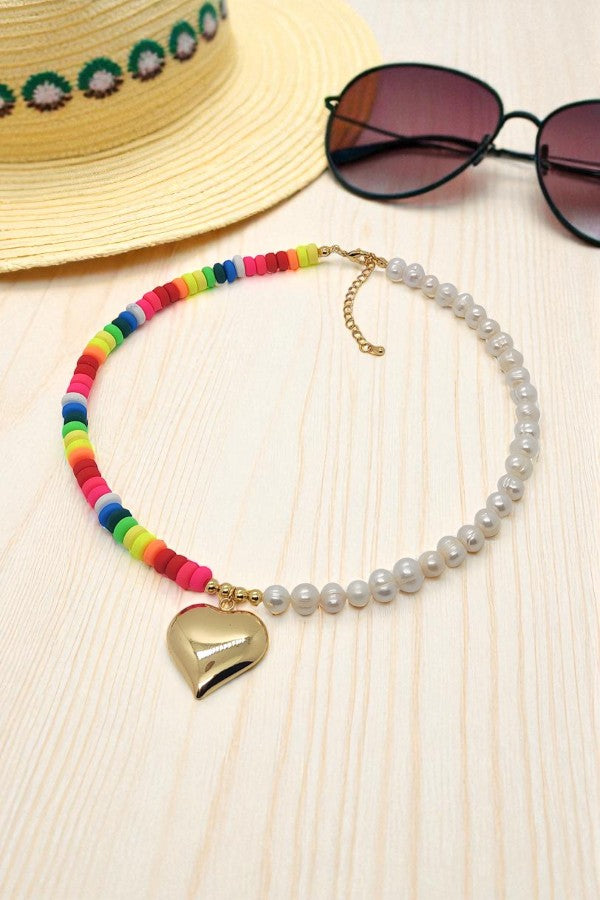 ETA 10/20 - Marjorie Beaded Heart Necklace
