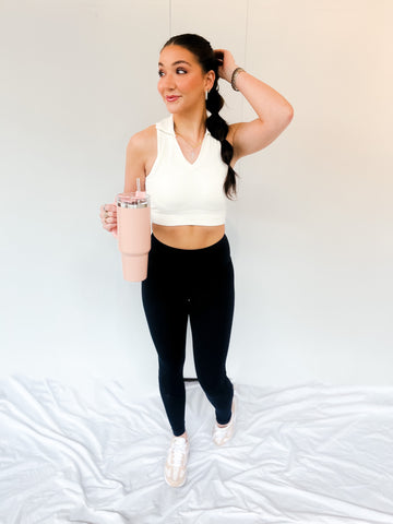 Level Up Ivory Crop Top